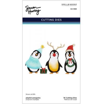 Spellbinders Etched Dies - Playful Penguins