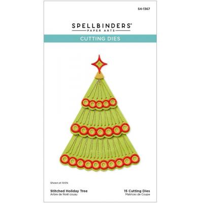 Spellbinders Etched Dies - Stitched Holiday Tree