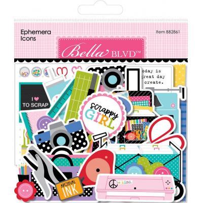 Bella BLVD Let's Scrapbook! - Ephemera Icons