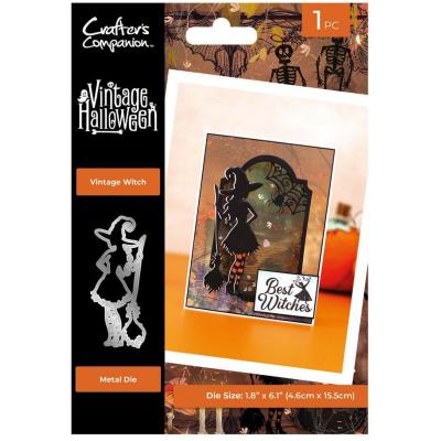 Crafter's Companion Vintage Halloween Metal Die - Vintage Witch