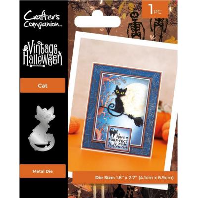 Crafter's Companion Vintage Halloween Metal Die - Cat