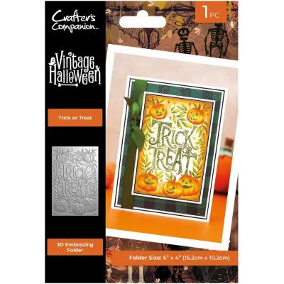 Crafter's Companion Vintage Halloween Embossingfolder - Trick or Treat