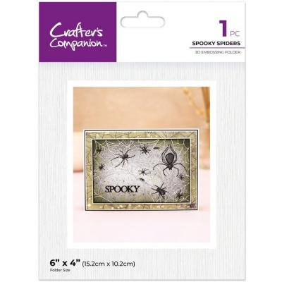 Crafter's Companion Partial 3D Embossing Folders - Spooky Spiders