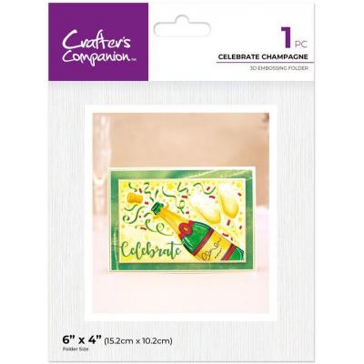 Crafter's Companion Partial 3D Embossing Folders - Celebrate Champagne