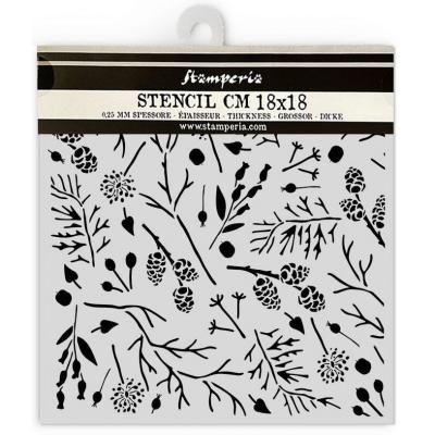 Stamperia Forest Stencil  - Branches and Pinecones