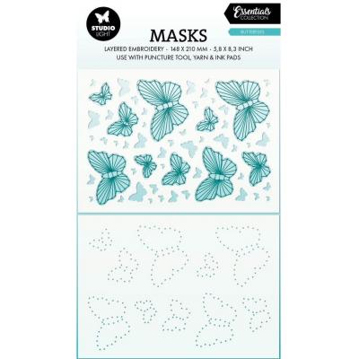 Studio Light Layered Embroidery Mask - Butterflies