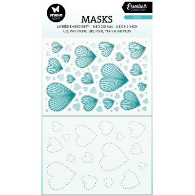 Studio Light Layered Embroidery Mask - Hearts