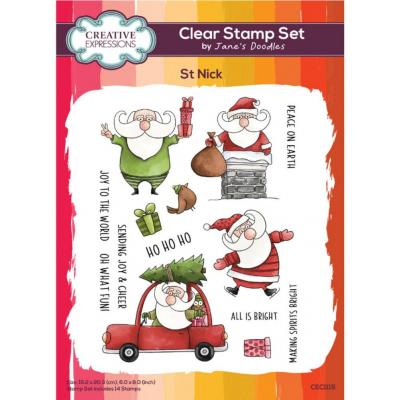 Creative Expressions Jane's Doodles Stempel - St. Nick