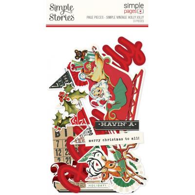 Simple Stories Simple Vintage Holly Jolly - Simple Pages Pieces