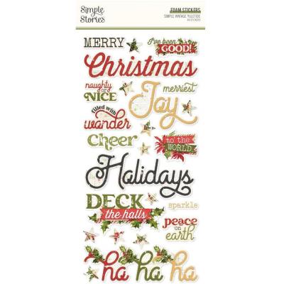 Simple Stories Simple Vintage Yuletide - Foam Stickers