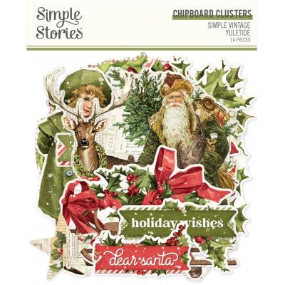 Simple Stories Simple Vintage Yuletide - Chipboard Clusters