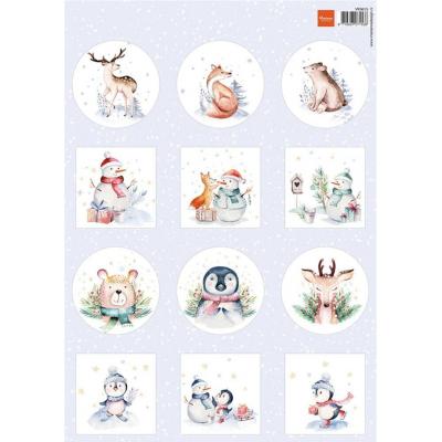 Marianne Design Decoupage Sheet A4 - Minis Merry Animals