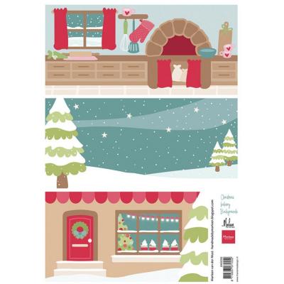 Marianne Design by Marleen Decoupage Sheet A4 - Christmas Bakery Backgrounds