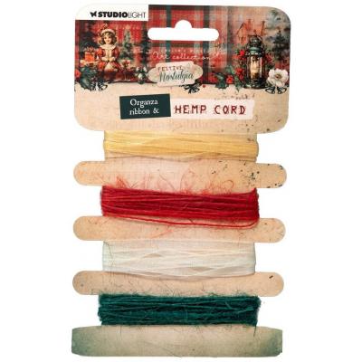 StudioLight Festive Nostalgia - Organza Ribbon & Hemp Cord