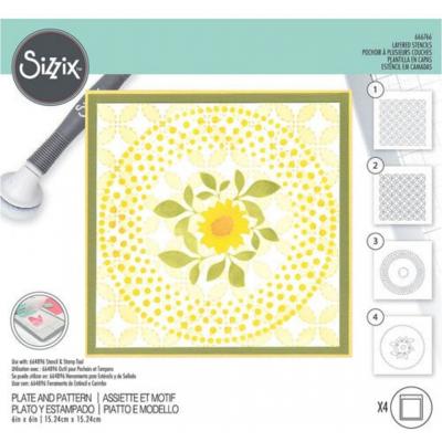 Sizzix Layered Stencils by Eileen Hull - Plate and Pattern