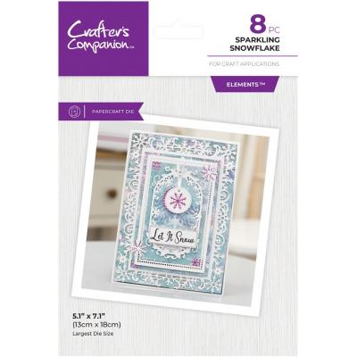 Crafter's Companion Frame Create a Card Dies - Sparkling Snowflake