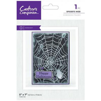 Crafter's Companion Pearl Powder Embossingfolder - Spiders Web