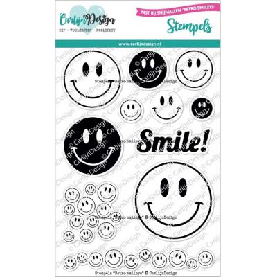 CarlijnDesign Stempel - Retro Smileys