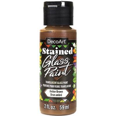 DecoArt Stained Glass Paint - Amber Brown