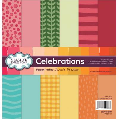 Creative Expressions Jane's Doodles Paper Pad - Celebrations