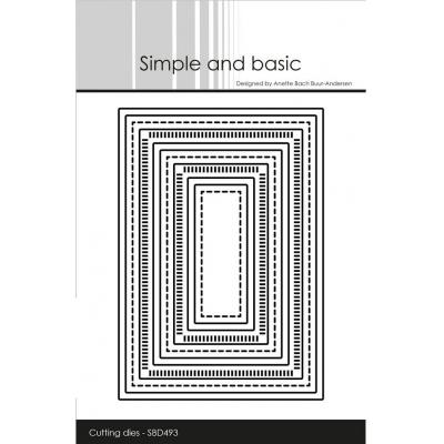 Simple and Basic Cutting Dies - Combi Striped Frames - A7