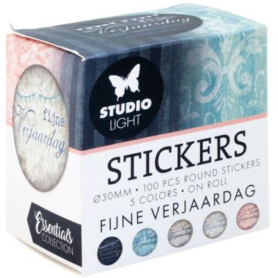 Studio Light Stickers on Roll - Fijne Verjaardag (NL)