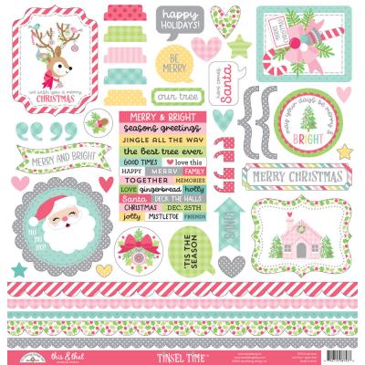 Doodlebug Design Tinsel Time - This & That Stickers