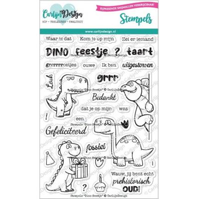 CarlijnDesign Stempel - Dino Feestje