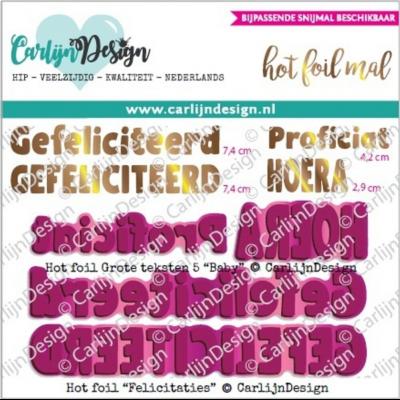 CarlijnDesign Hot Foil Plate - Felicitaties (NL)