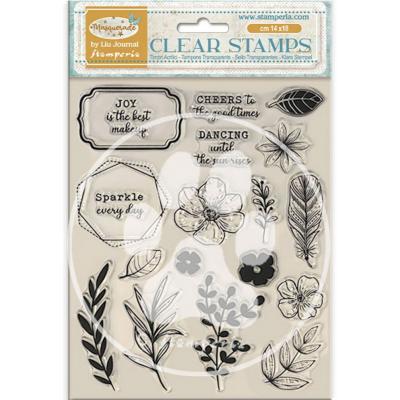 Stamperia Masquerade Stempel - Flowers And Labels