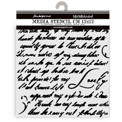 Stamperia Masquerade Thick Stencil  - Handwriting