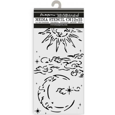 Stamperia Masquerade Thick Stencil  - Sun And Moon