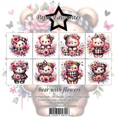 Paper Favourites Paper Pack -  Bear With Flowers