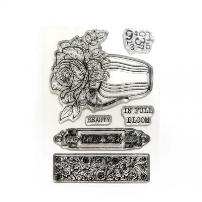 Elizabeth Craft Designs Hinged To The Past Stempel - In Full Bloom