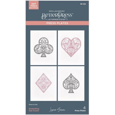 Spellbinders Press Plate - Enchanting Suit Facets