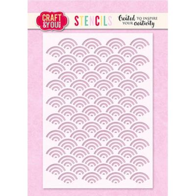 Craft & You Design Stencil - Waves