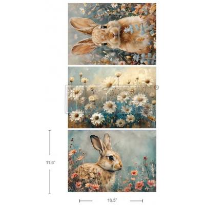 Prima Marketing Re-Design Decoupage Fiber Pack - Garden Bunny Tales