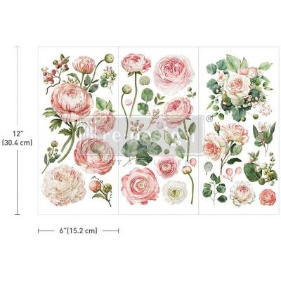 Prima Marketing Re-Design Small Transfers - Blushing Blooms