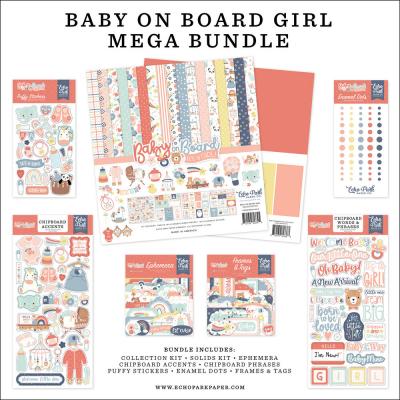 Echo Park Baby On Board It's a Girl! - Mega Bundle