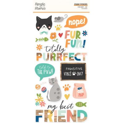 Simple Stories Fur Baby Cat - Foam Stickers