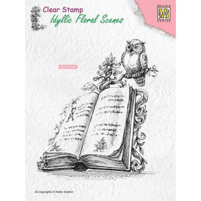 Nellies Choice Clear Stamp Buch Mit Eule Kreativbunt