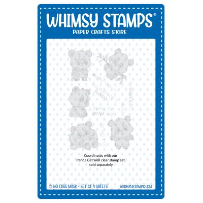 Whimsy Stamps NoFuss Masks - Panda Get Well